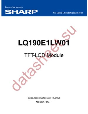 LQ190E1LW01 datasheet  